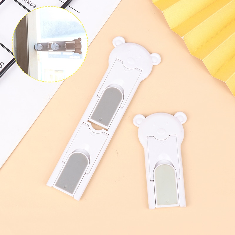 1Pc Little Bear Sliding Door Lock Safety Sliding Sash Stopper for Child Safety Baby Proof Doors Closets Childproof Your Home