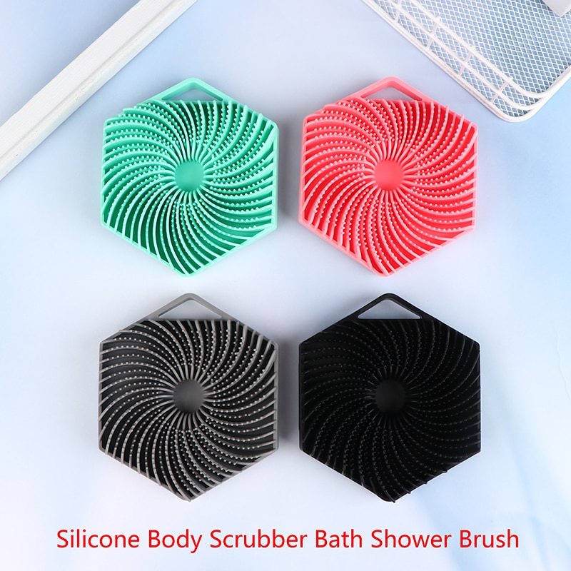 Silicone Body Scrubber Bath Shower Brush Multi-functional Portable Wall-mounted Hair Skin Care Cleaning Brushes