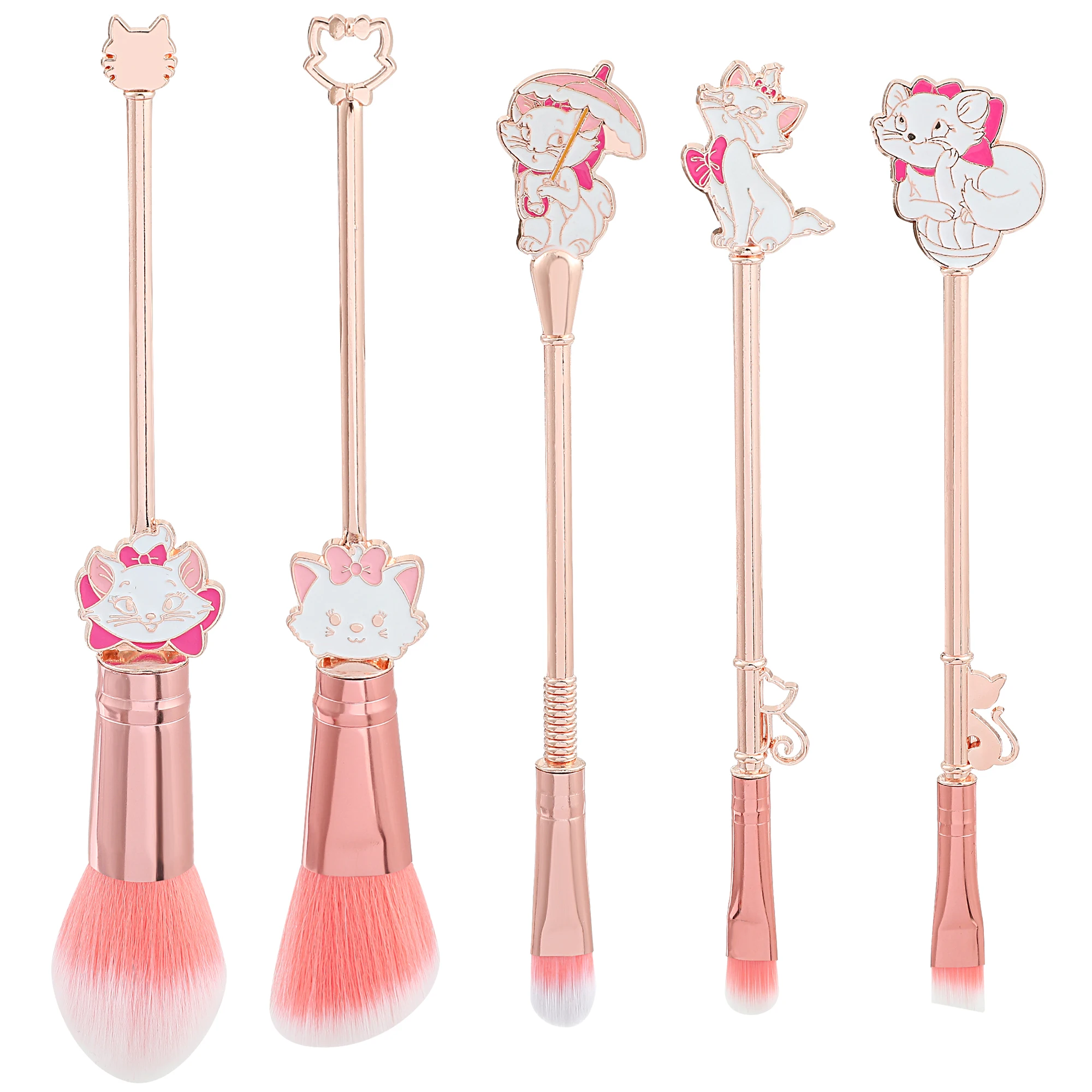 5pcs The AristoCats Modeling Makeup Brush Set Anime Mary Cat Eyeshadow Makeup Brushes Beauty Girls