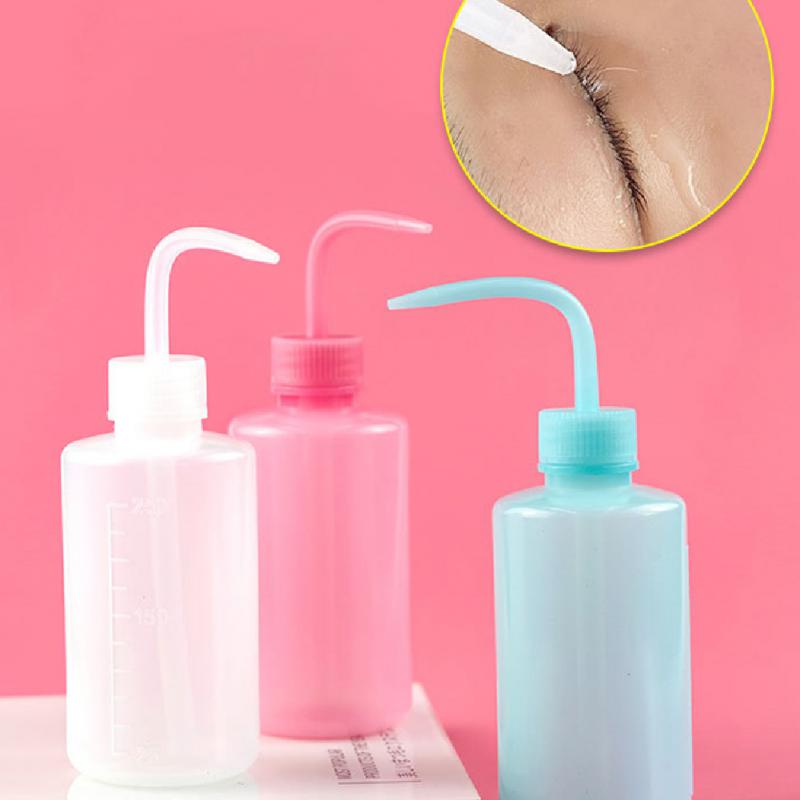 250ml Eyelash Cleaning Elbow Bottle Leakproof Water Graft Lashes Cleaning Auxiliary Curved Mouth Bottle Makeup Tool