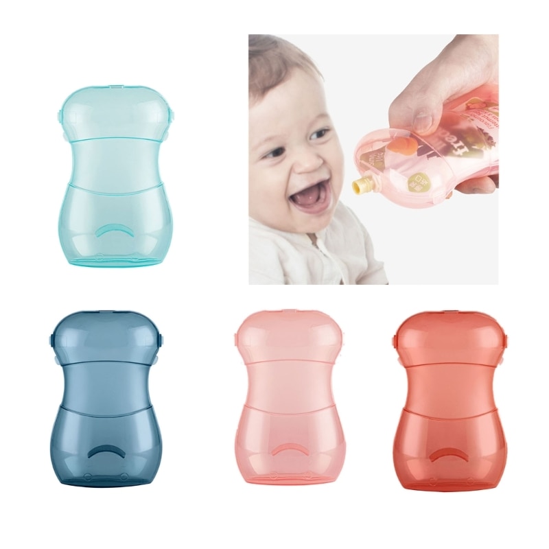Food Pouch Holder for Babies Toddlers Kid Refillable Holder Prevent Messes Squeeze Proof Juice Box Holder Baby Supplies A2UB