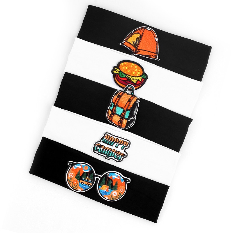 Children Trendy Camping BBQ Headband Cute Elastic Turban Baby Girls Hair Band Fashion Knapsack Headwear Hair Accessories