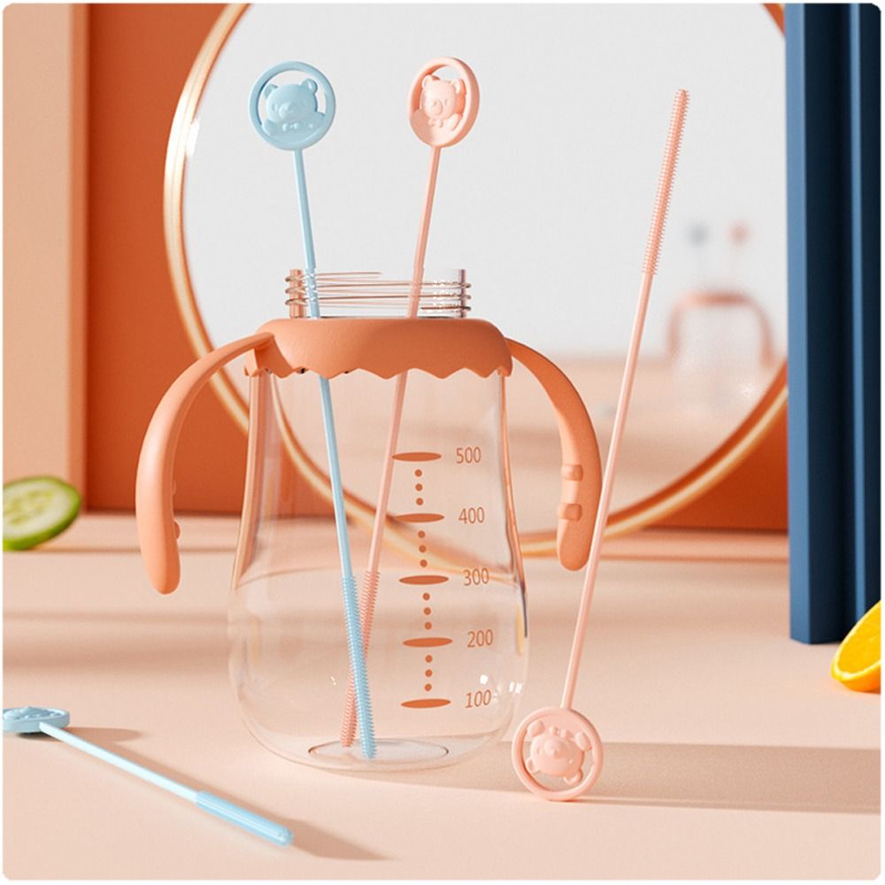 Multi-functional Milk Bottle Straw Brush Silicon Baby Bottle Cleaning Brush Through Hole Gap Cleaning Tool Slender Brush