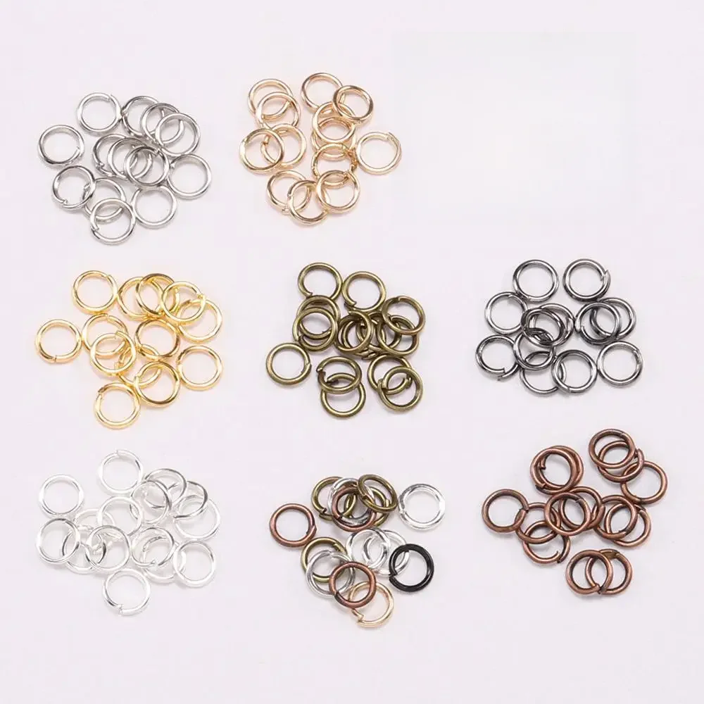 50-200pcs/lot 3-20mm Open Jump Rings Rose Gold Loops Split Rings Connectors for DIY Jewelry Making