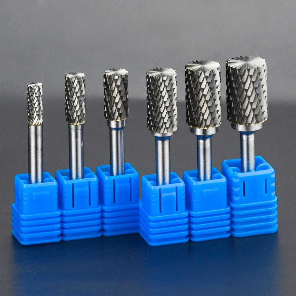 Type BX Hard Alloy Rotary File Double Groove Tungsten Steel Grinding Head 6mm Shank Diameter