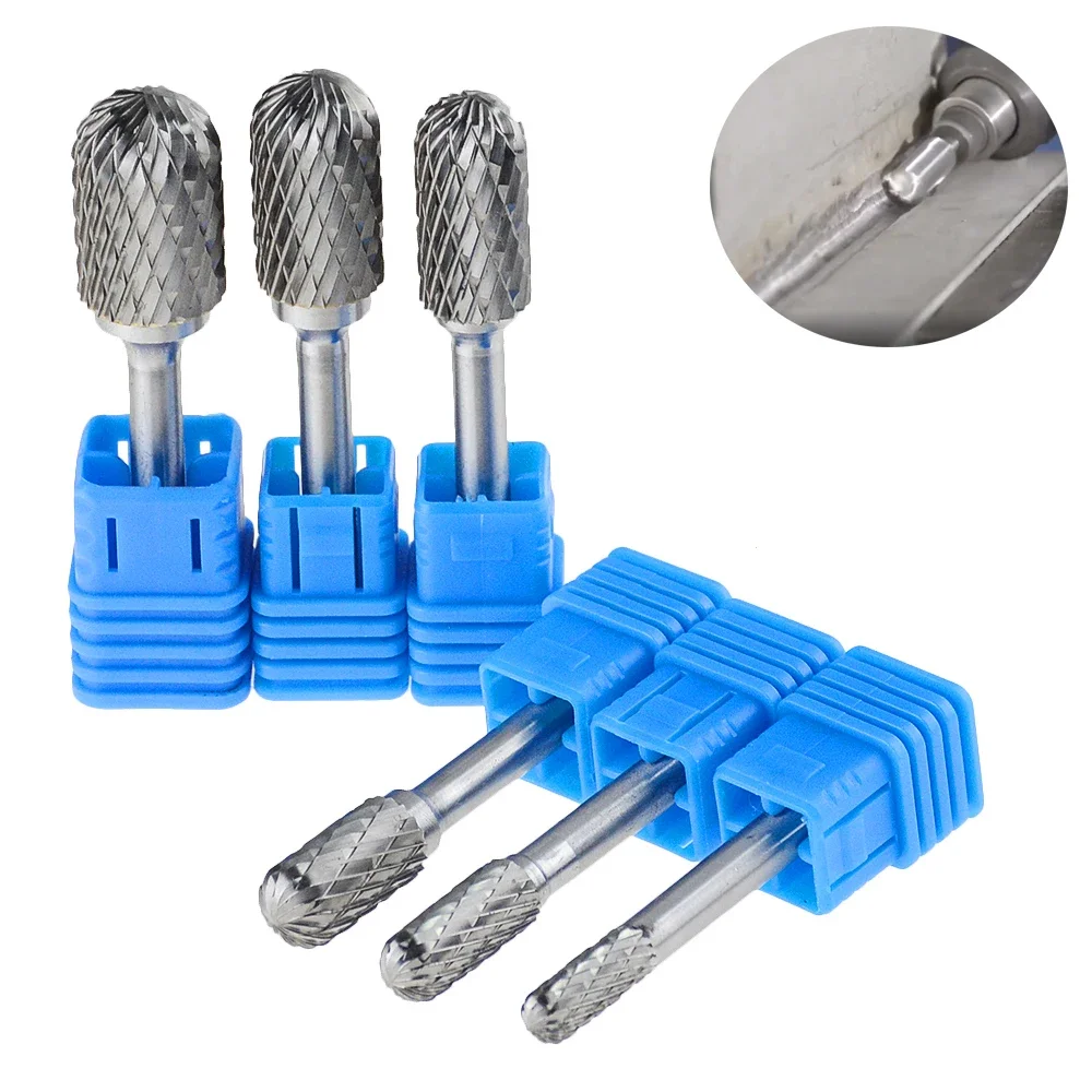 C-Type Alloy Rotary File Cylindrical Double Groove Tungsten Steel Grinding Head Metal Jade Electric