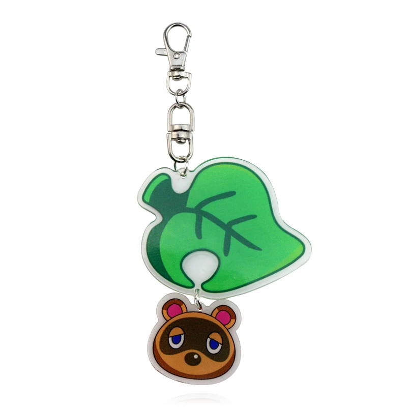 Animal Crossing Keychain Game Kawaii Acrylic Pendant Keyring Jewelry for Fans Christmas Gift