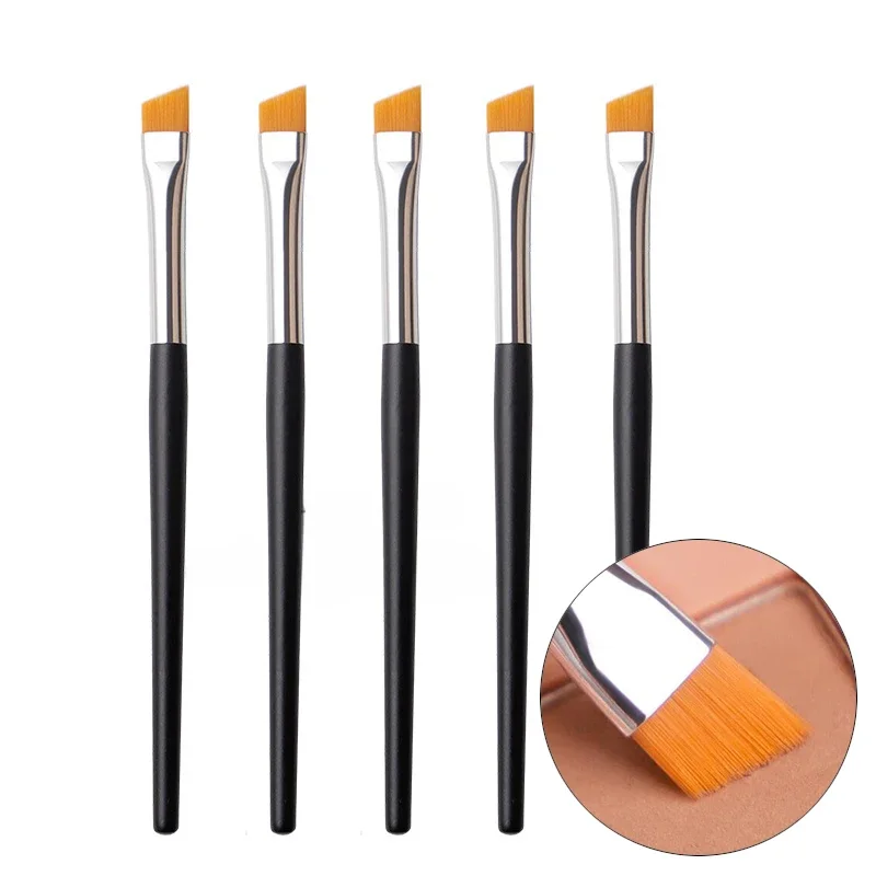Karsyngirl 5Pcs Eye Makeup Brushes Flat Eyebrow Eyeliner Brush Professional Angled Eyes Brow Make Up