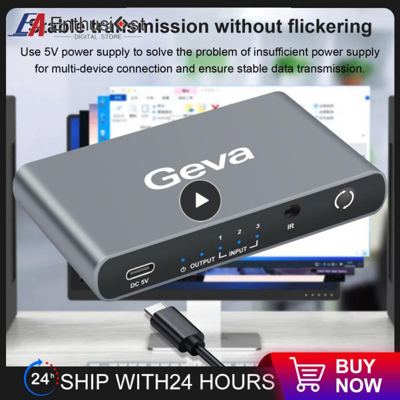 Portable Video Converter HDMI-compatible 1 In 4 Out Switcher Hd Audio New Splitter Audio Accessories Video One Minute