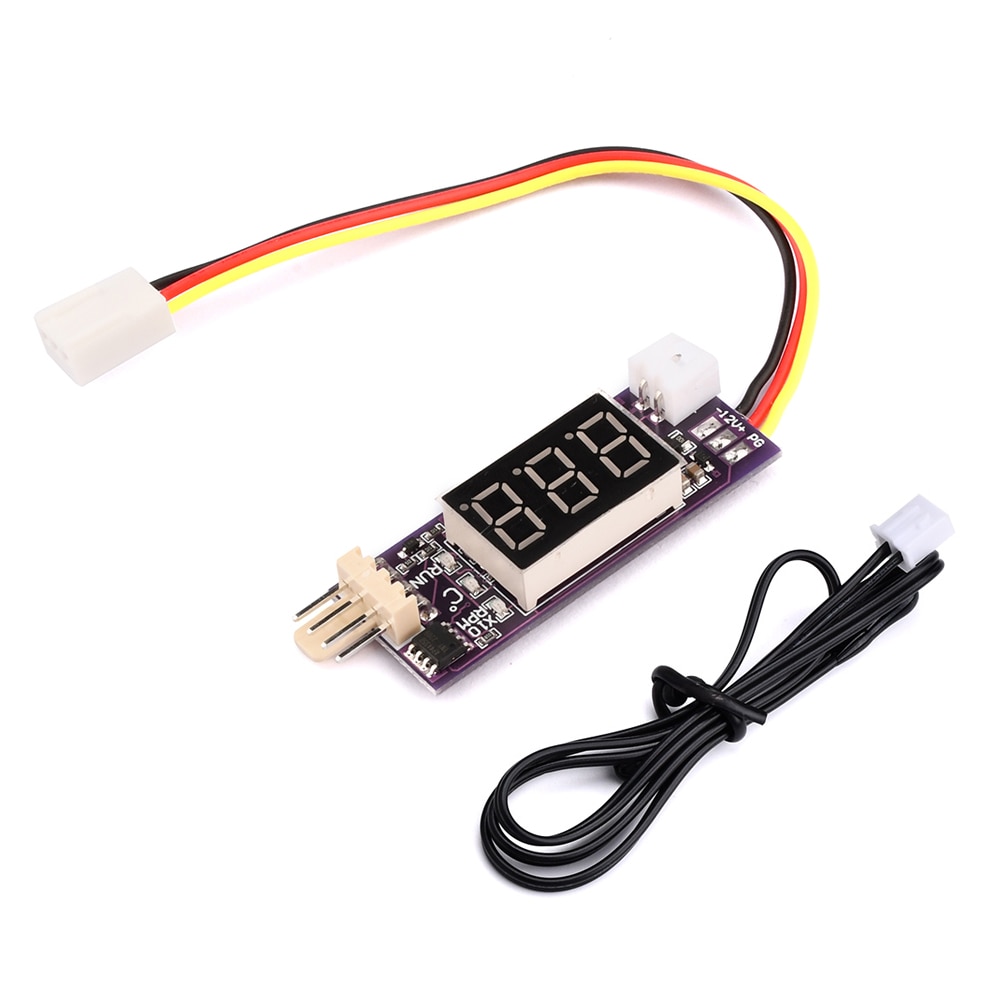 DC12V PWM Fan Temperature Control Governor Small 4 Wire Temperature Speed Digital Display Supports 3A Internal Fan Shutdown