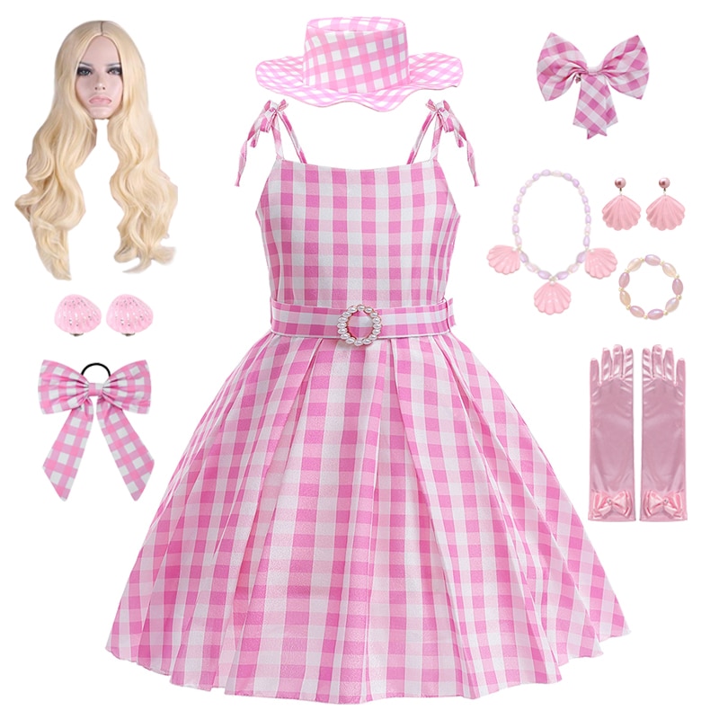 Girls Pink Girls Princess Dress 2023 New Movie Cospaly Costume for Baby Halloween Party Clothing Kids Clothes Children Costumes