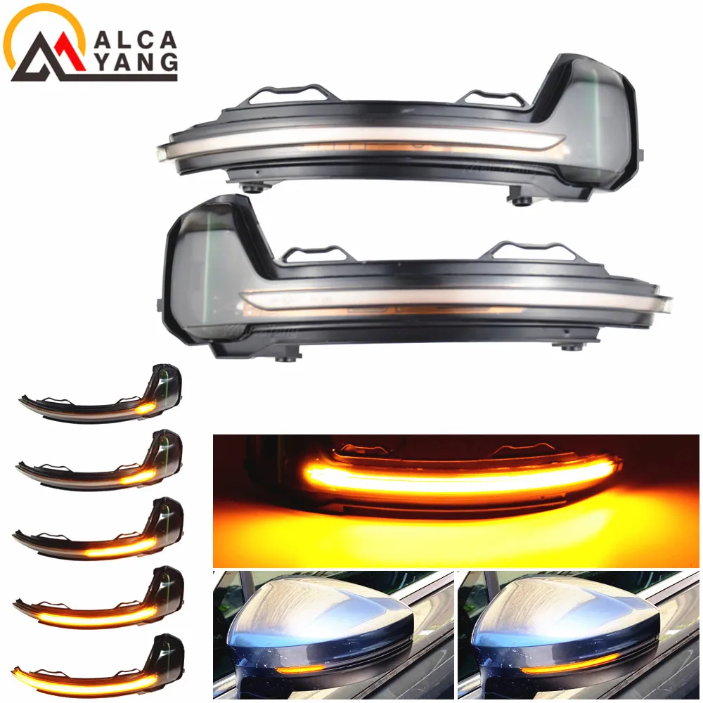 Dynamic Mirror for Volkswagen Tiguan MK2 II R 5N 2017 2018 2019 2020 for VW light LED Blinker Turn
