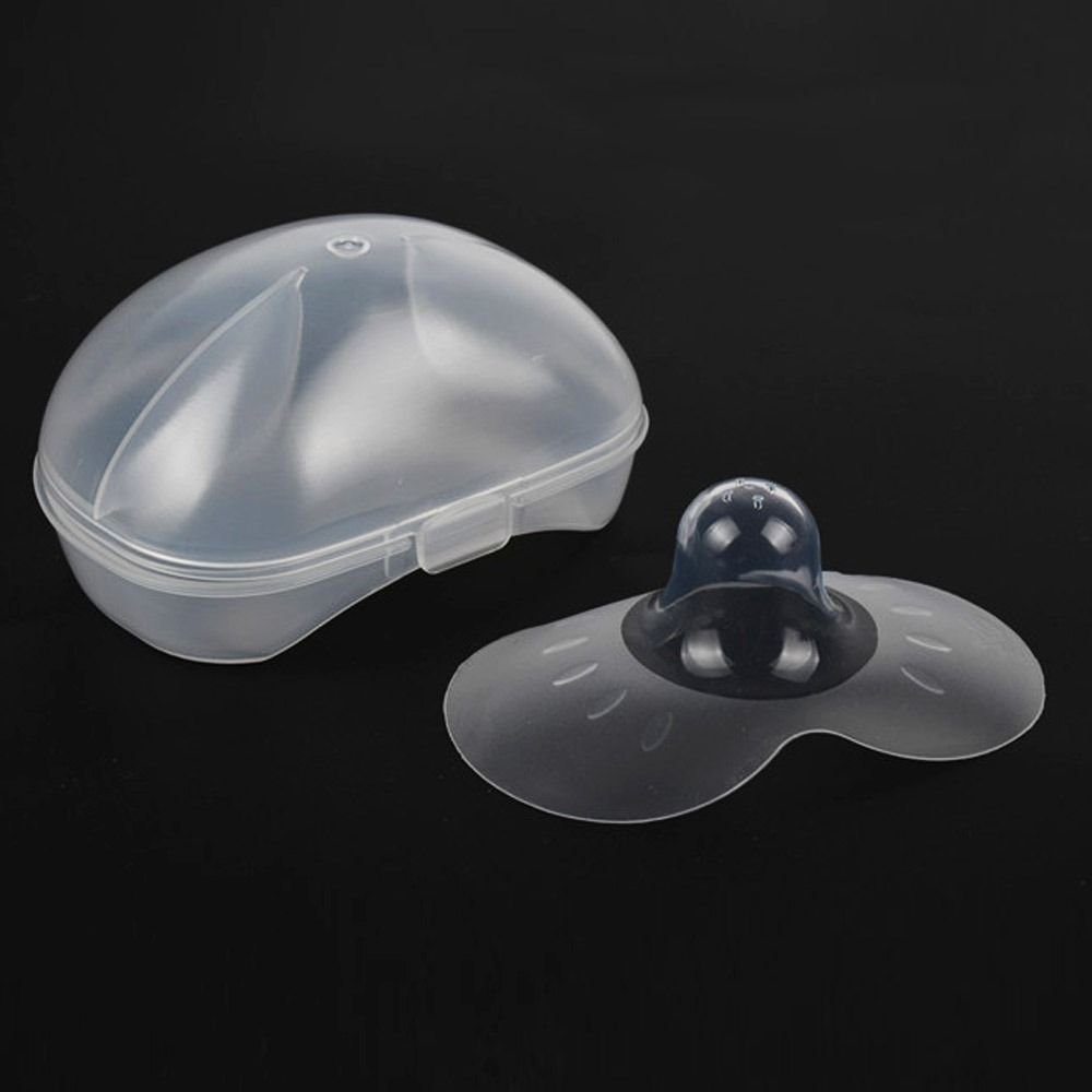 Silicone Nipple Protectors With Clear Carrying Case Breastfeeding Nipple Shields S/M/L Baby Feeding Nipple Cover Mothers