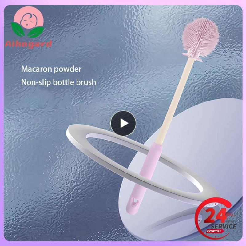 Cleaning Brush Detachable Silica Gel Cleaning Tools Non-slip Long Handle Brush Bottle Brush Maternal And Infant Supplies Brush