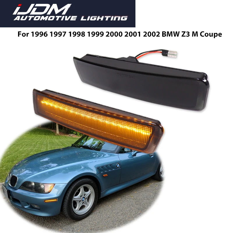 For 1996-2002 BMW Z3 M Coupe Amber LED Front Bumper Side Marker Turn Signal Lights Driving /Parking