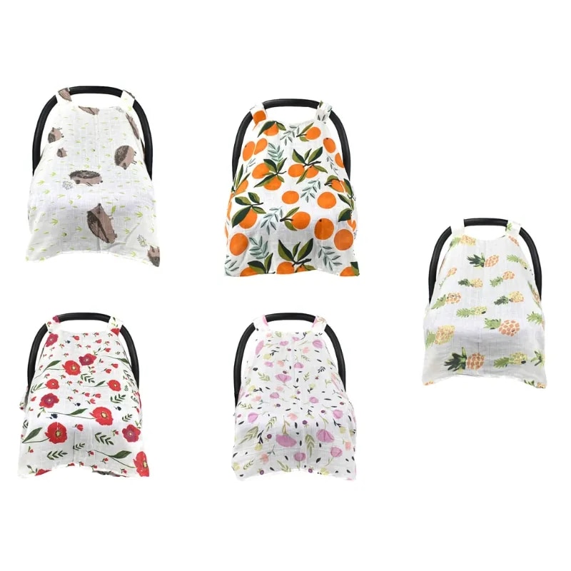 Multi-Use Nursing Cover Breastfeeding Scarf Baby Car for SEAT Covers Cotton Stroller Canopy Blanket
