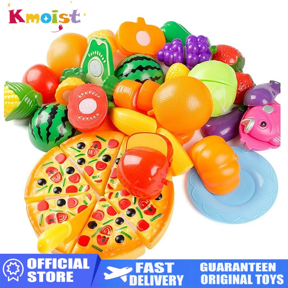 24Pcs Cut Fruits and Vegetables Food Montessori Toys Game Simulation Kitchen Series Toys Early