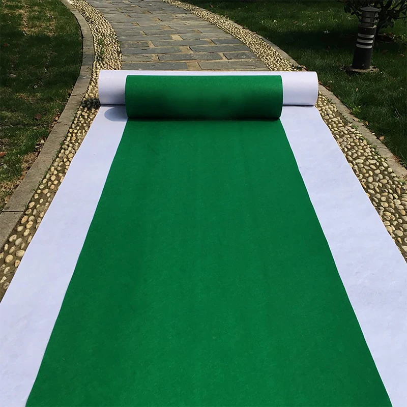 Green Wedding Accessories Grass  Aisle Runner Carpet Rugs for Step and Ceremony Parties and Events