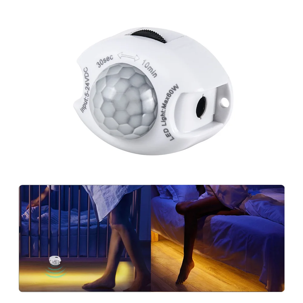 Timer Motion Sensor Dc 5v 12v Movement Detector Led Strip Light Module Tape Led Strip Light Module