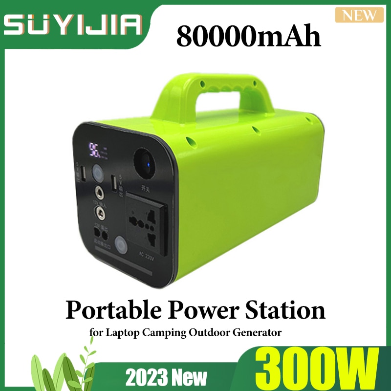Original New 300W Portable Power Station 3.2V 80000mAh Li-Ion Portable Mobile Power Supply for Laptop Camping Outdoor Generator