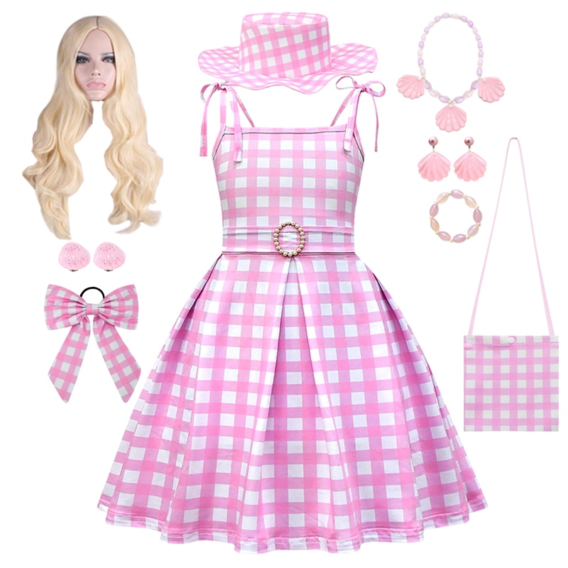 Kids Pink Girls Princess Dress Baby Girls Cospaly Costume for Halloween Birthday Party Clothing Kids Clothes Pink Girls Costumes