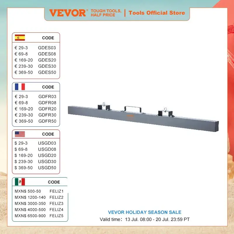 VEVOR Hanging Magnetic Sweeper Pickup Tool Nail Hang-Type Magnetic Forklift Sweeper Industrial Grade