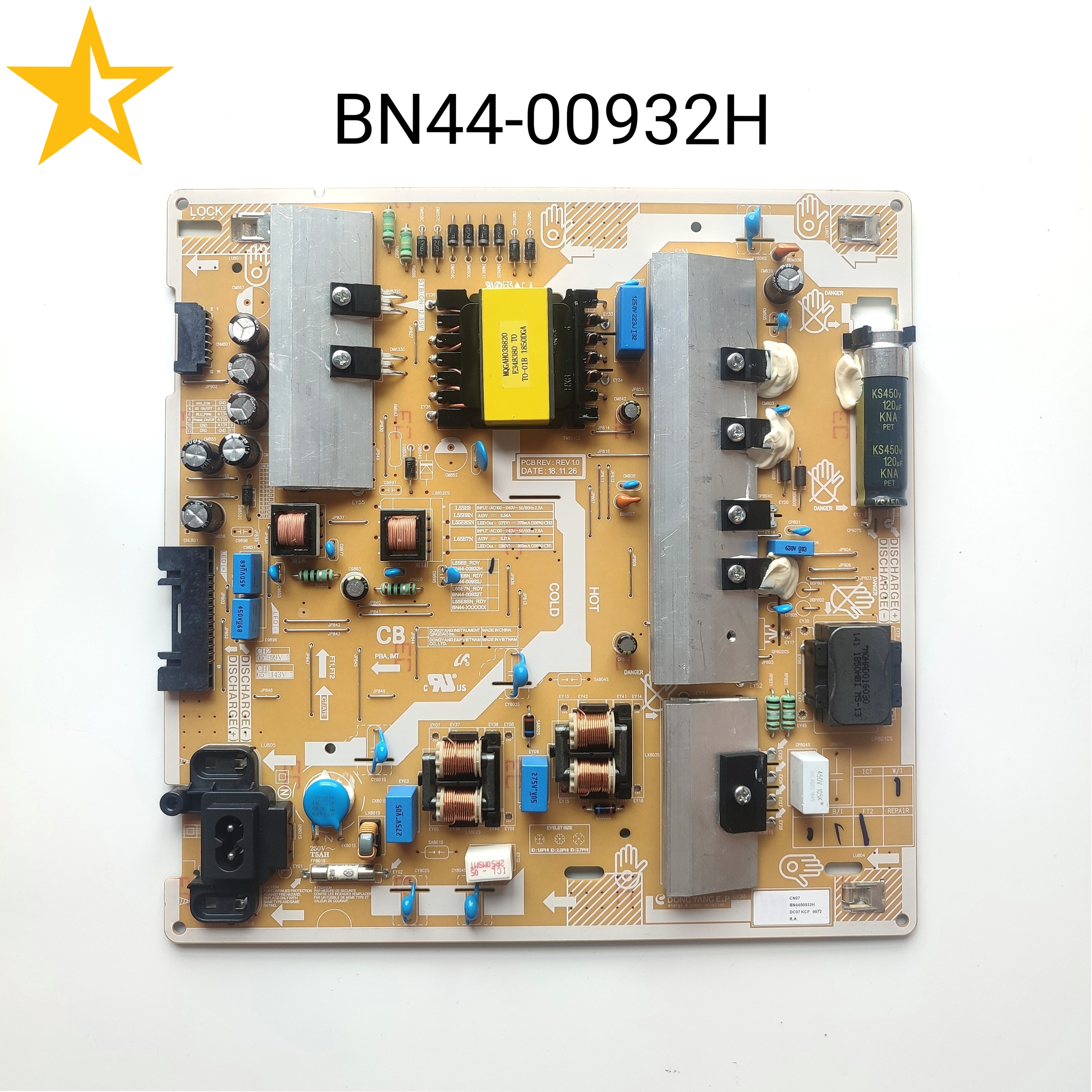 Original Power Supplu Board BN44-00932H L55E8N_RDY REV 1.0 For Samsung QE49Q60RAT QE55LS01TAUXXU QN55Q60RAF QN49Q60RAF TV Parts