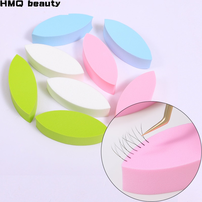 4/8Pcs Reusable Eyelash Pratice Sponges Eye Shape Lash Display Foam Spong Training Lashes Extension Supplies Accesories Tools