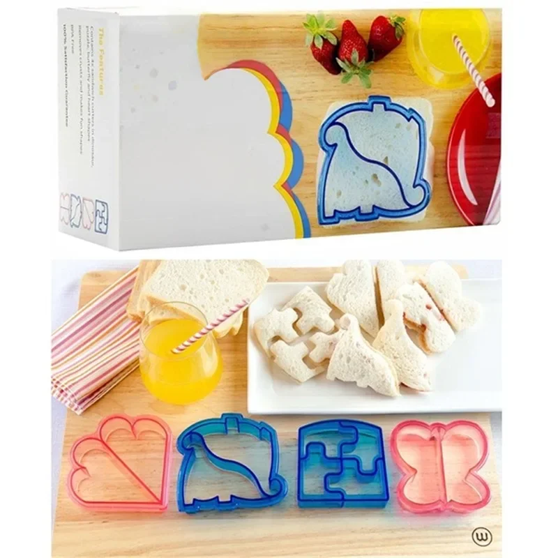 Kids Sandwich Cutter Bread Mold Random Color Sandwich Cutter Cute Shape - Perfect for Bento Lunch