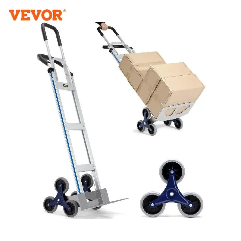 VEVOR 550/375/220lbs Stair Climbing Cart Folding Trolley Heavy Duty with Dual Handles Truck Frame