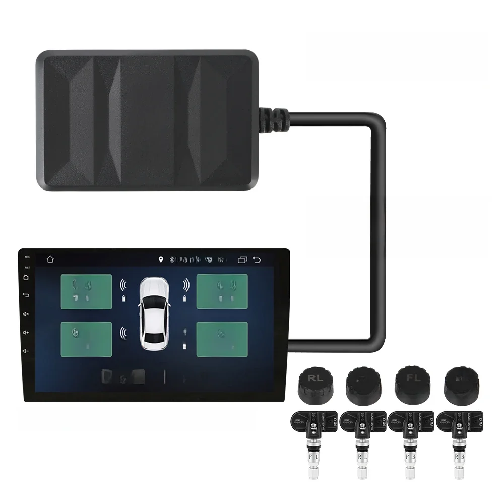 Android TPMS Spare Tyre Internal External Sensor USB TPMS for Car Radio DVD Player Tire Pressure