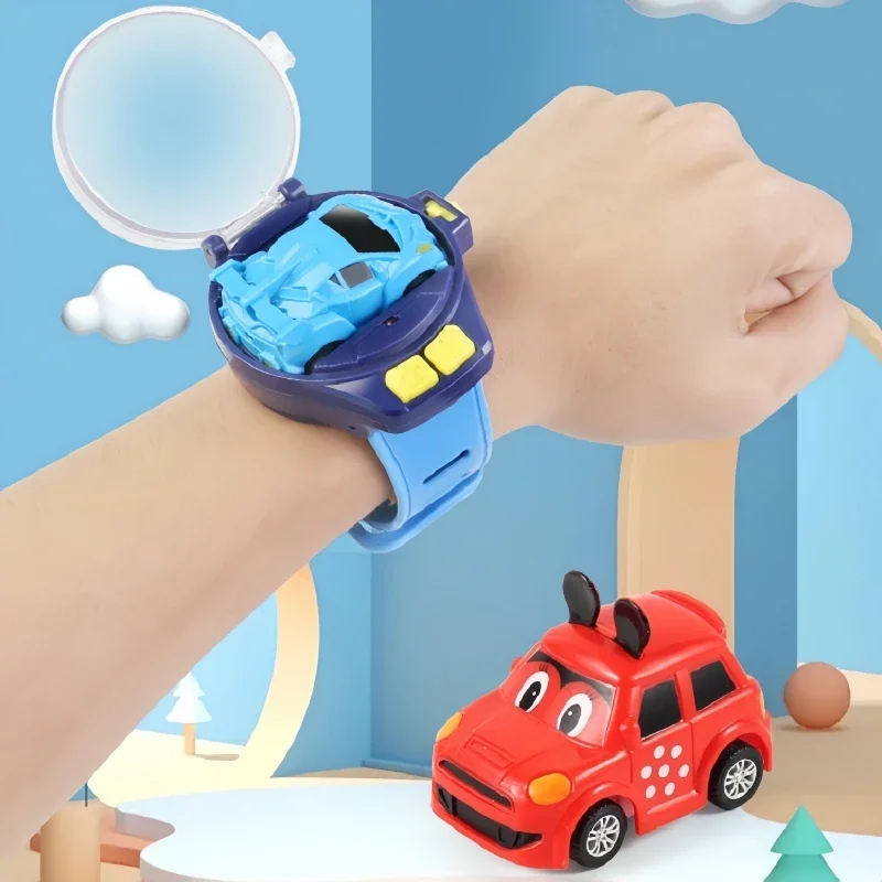 2.4G Kids Mini Watch Remote Control Car Toy Portable USB Charging Cartoon Remote Control Car Watch