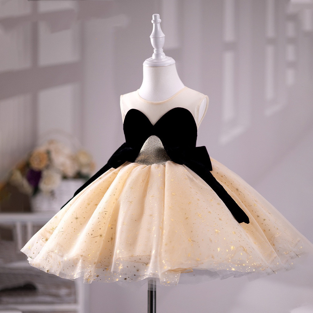korean Girl Princess Skirt Children'S Dress Host Piano Festival Performance Dress Pompous Gauze Dresses Birthday Party Clot
