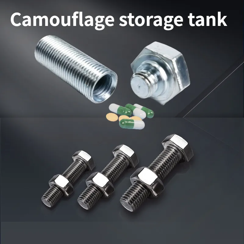Metal Screw Bolt Storage Cash Money Hide Stash Safe Diversion Container Box Hidden Secret