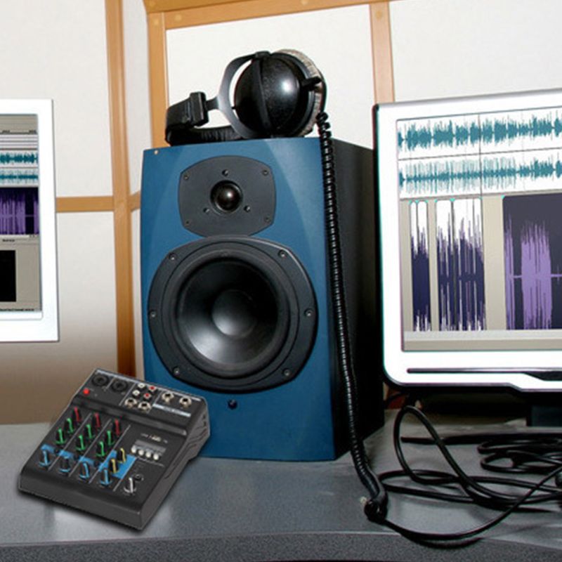 Multi-purpose Mixer Console 4-channel Mixer with a Sound Card Mixer New Dropship
