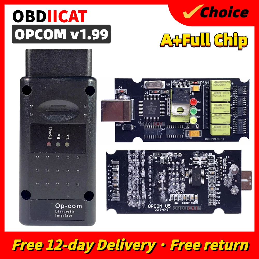 OP COM for O-p-e-l   V1.99 OBD2 OP-COM Car Diagnostic Scanner Real PIC18f458 OPCOM for O-p-e-L Flash