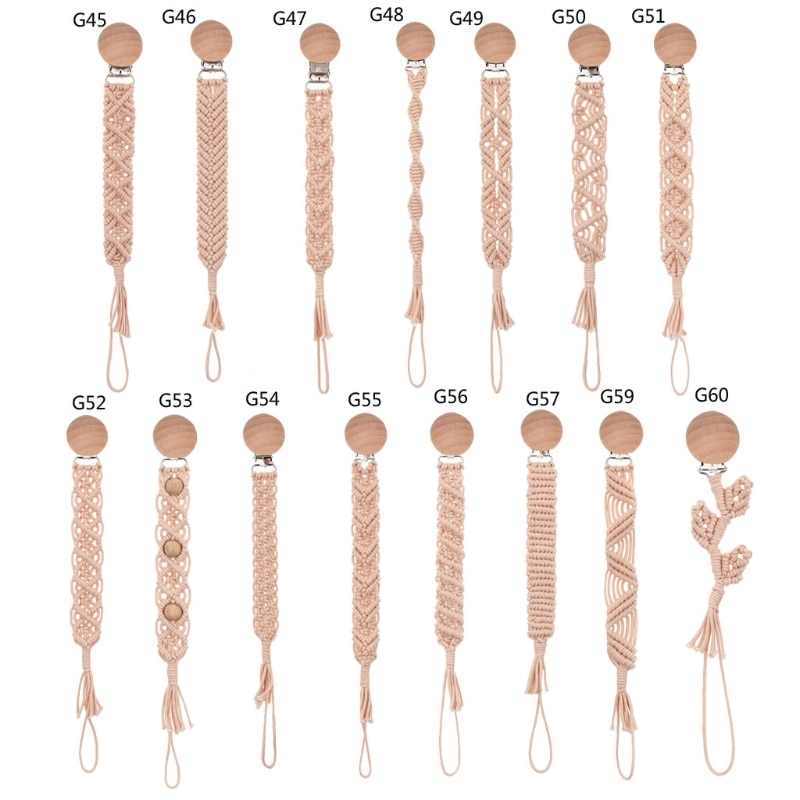 Baby Shower Gift Soother Chain Bohemian Style Baby Girls Boys Nipple Clip, Nipple Holder, Nipple Strap