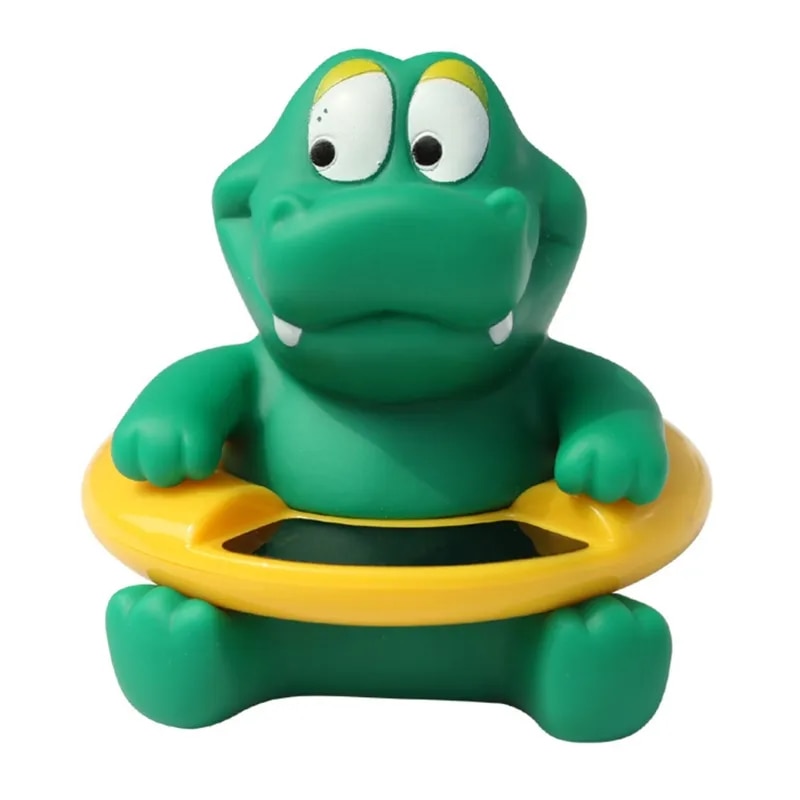 Baby Bath Water Thermometer Bathing Green for Crocodile for New Born Infant Lovely Shape Floating Toy Safet