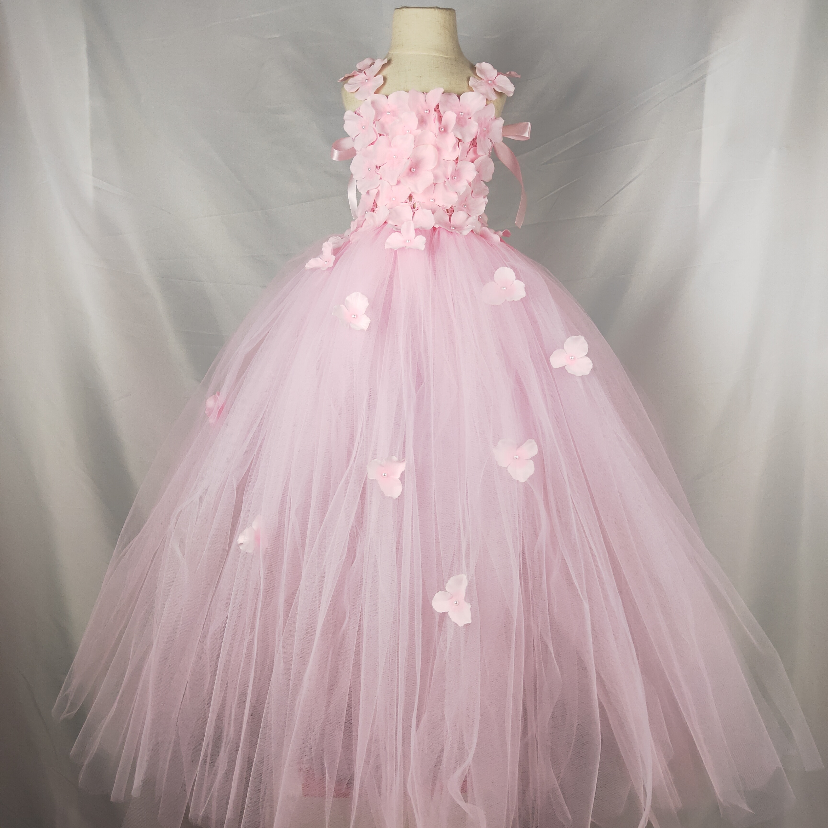 2021 popular styles Purple Petal Evening Dress Birthday Party Dress Tulle Fluffy Party Dress Princess Tutu Dress