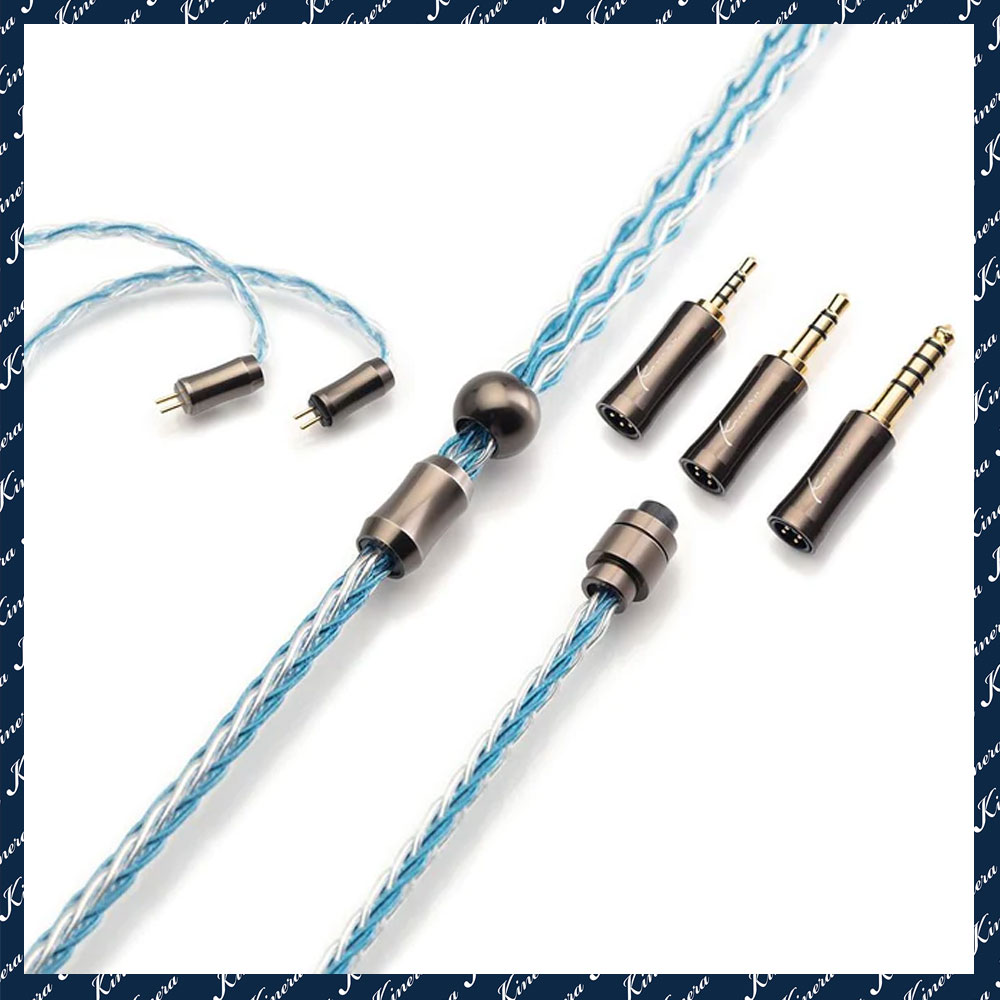 Kinera Ace Modular Upgrade HIFI IEMs Earphone Audio Cable 8 Core OFC + OFC with Silverplated MMCX 4.4/2.5mm Balanced 3.5mm Plug