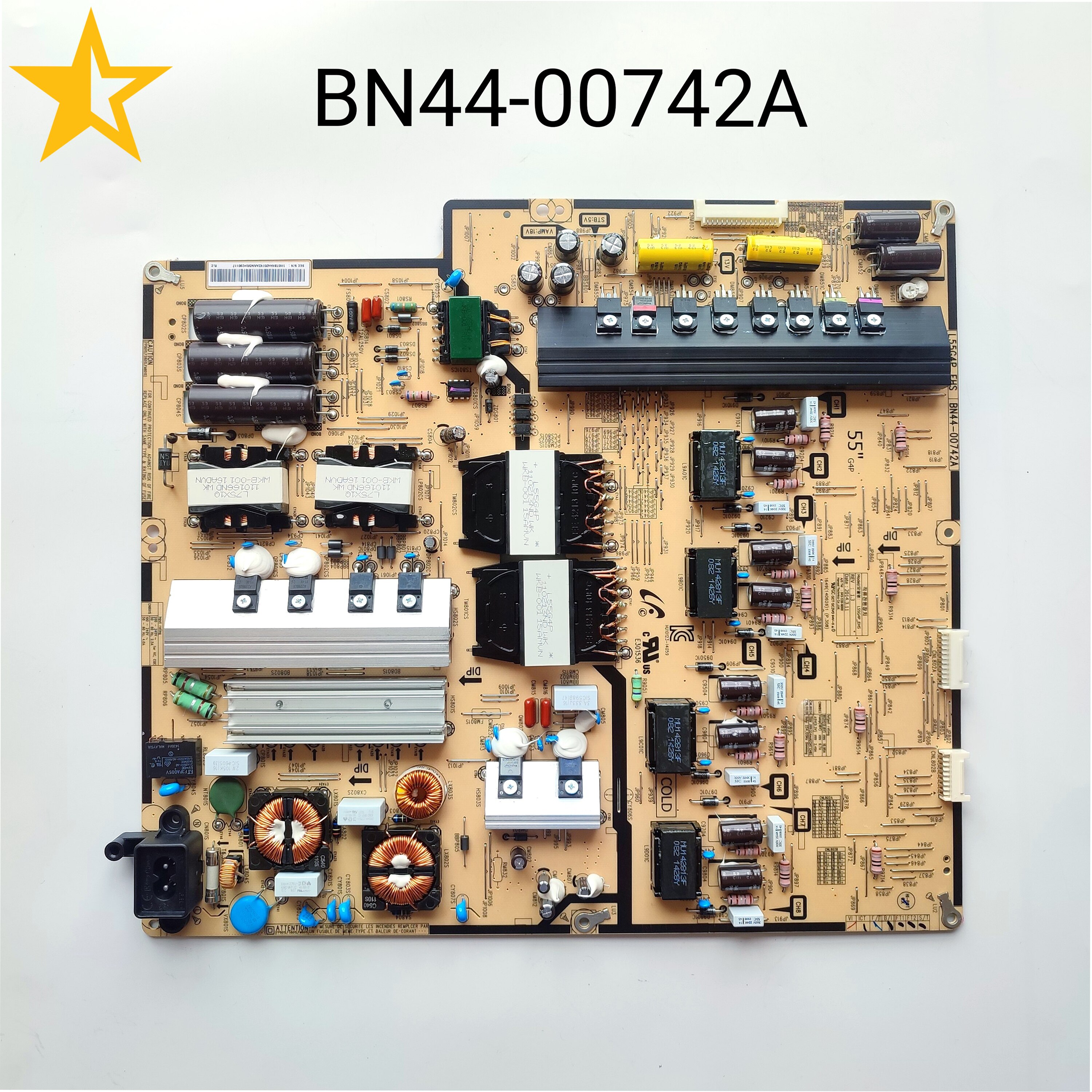 Original Power Supply Board BN44-00742A L55G4P_EHS REV 1.3 For Samsung UA55HU8500 UE55HU7500T UE48HU7500 UN50HU8550FXZA TV Parts