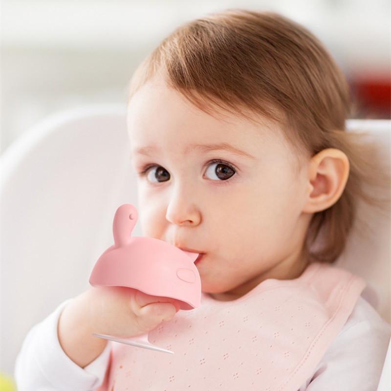 Small Baby Mushroom Teether Cute Fun Frog Soothing Baby Care Silicone Teething Stick Baby Teether Baby Bite Teether Toy