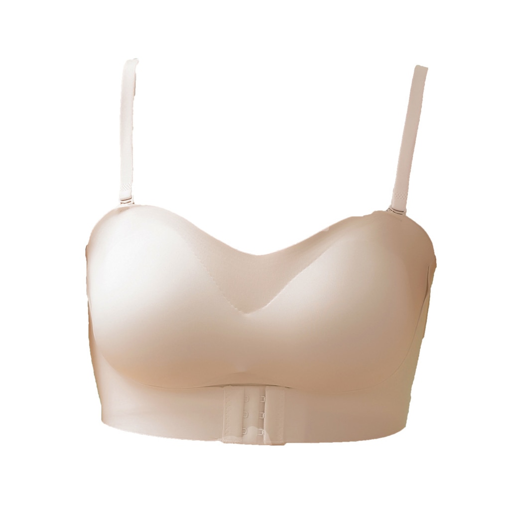 Women Seamless Push up Bra Detachable Lady Skin-friendly Bralette Brassiere