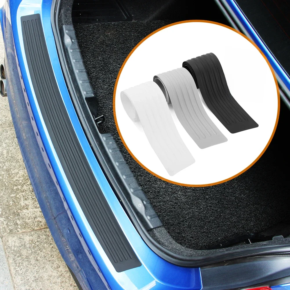 Universal 104*9cm 90*8cm Car Trunk Door Sill Plate Protector Rear Bumper Guard Rubber Mouldings Pad