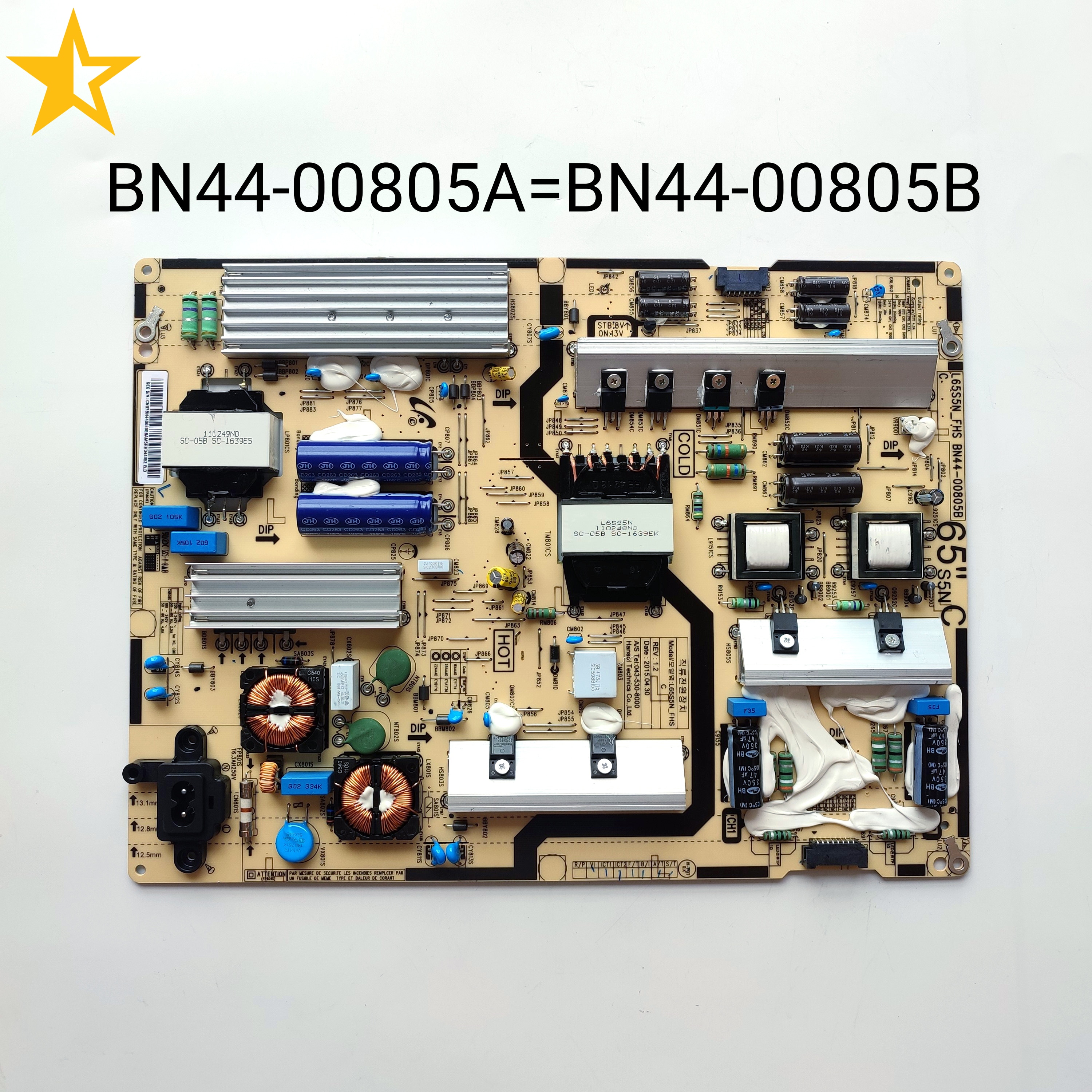 Original Power Supply Board BN44-00805B BN44-0805A L65S5N_FHSC For Samsung UA65JU5900JXXZ UN65JU640D UN65JU6000AG 65" TV Pa