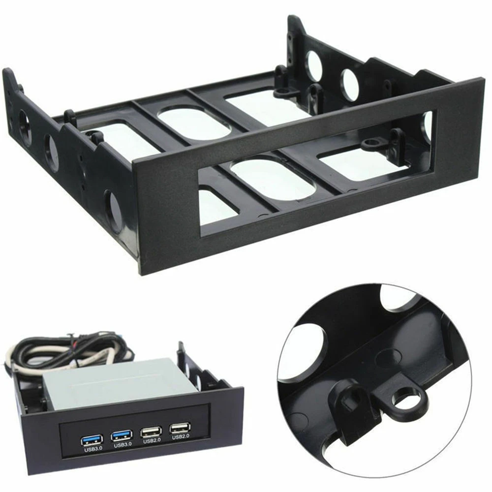 3.5 To 5.25 Floppy To Optical Drive Bay Mounting Bracket Converter For Front Panel Hub Card Reader