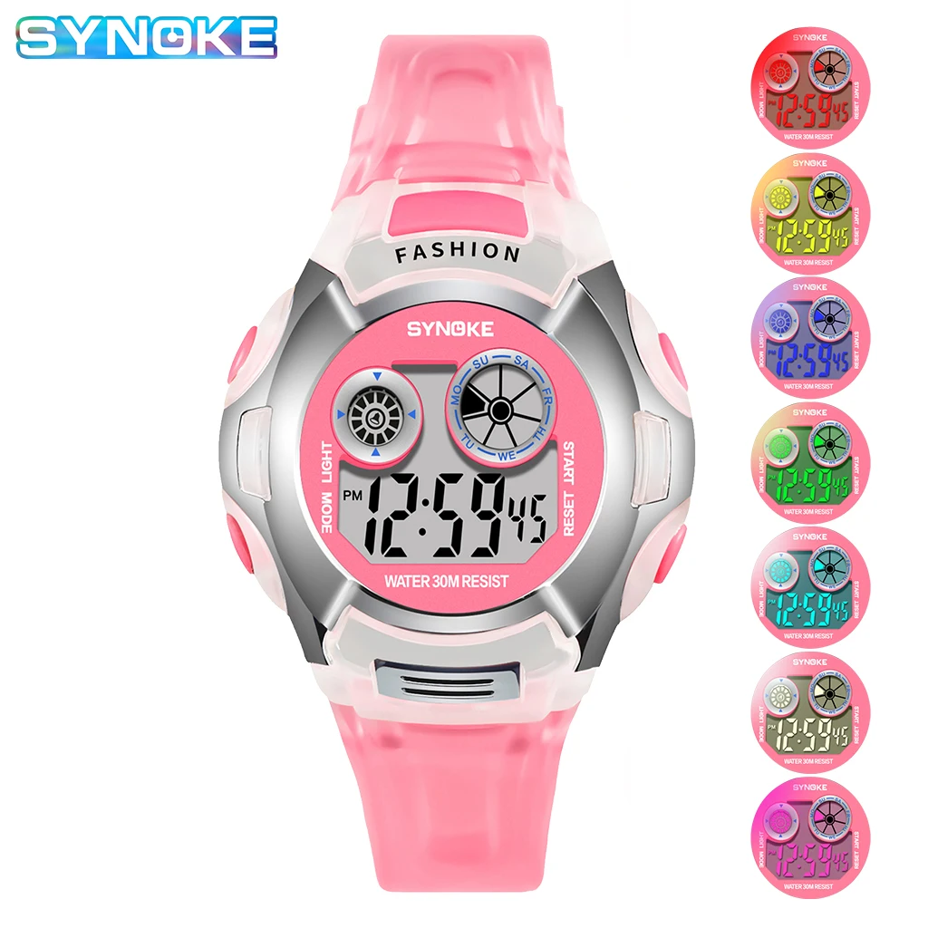 Kids Children's Watch Digital WristWatch For Boy Girl Waterproof Sports LED Watches waterproof