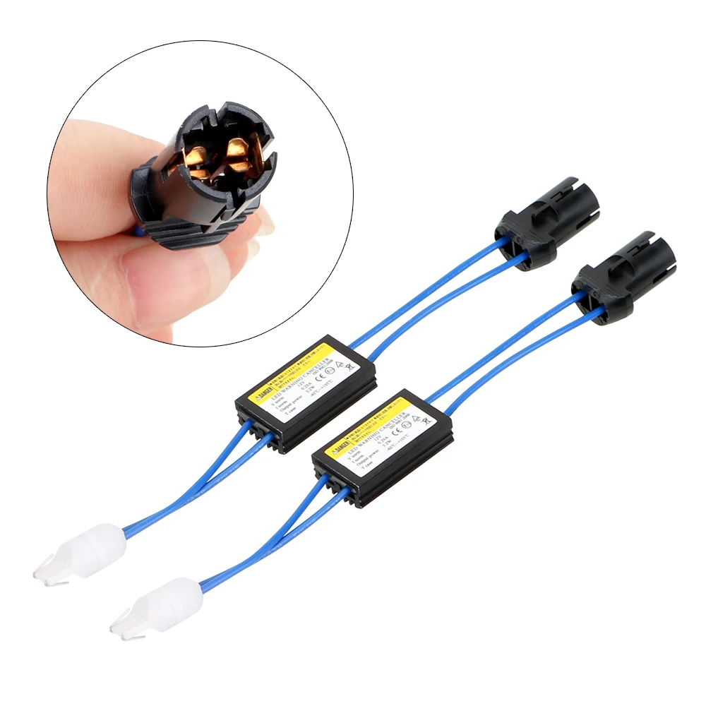 2 Pcs Warning Canceller Decoder Canbus Cable T10 12V OCB Load Resistor Car LED Decoder Car Lights NO