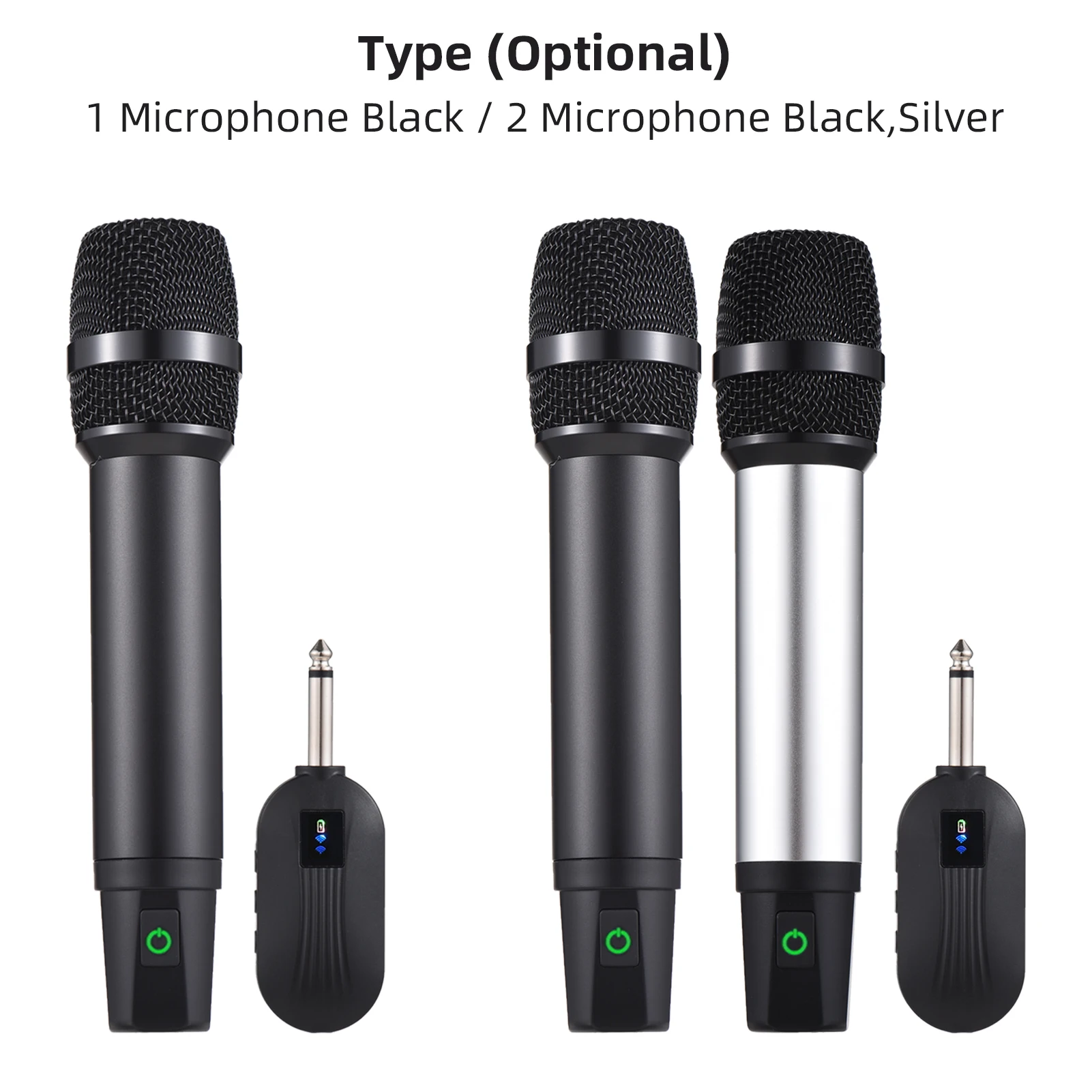 Professional UHF Wireless Microphone System with Handheld Cordless Microphone & Receiver