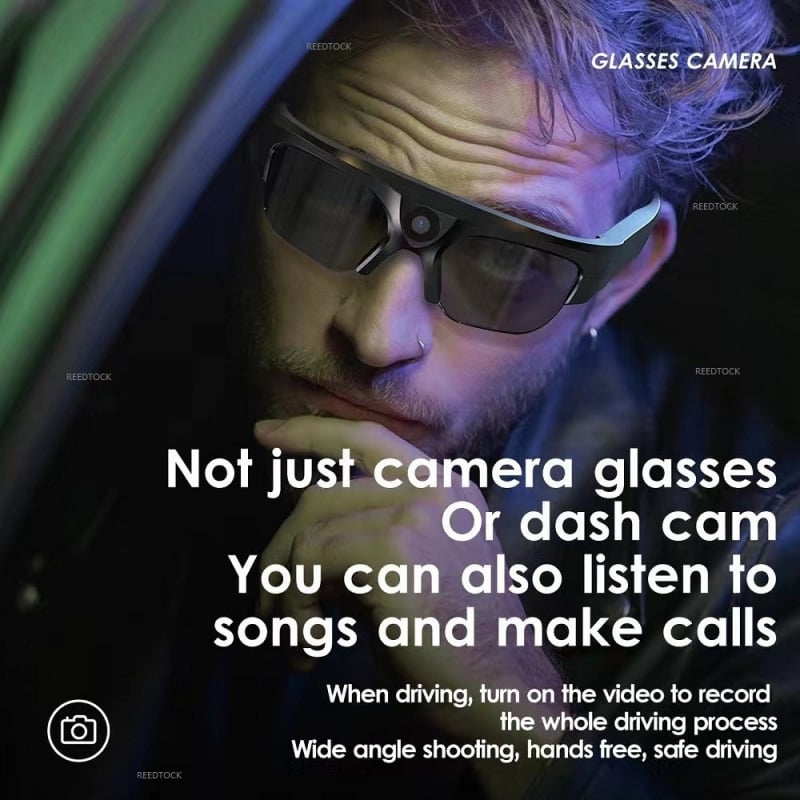 A3 Smart Glasses TWS Wireless Bluetooth Glasses waterproof Video Recording Sports outdoor riding Call Mini 2K Camera Sunglasses
